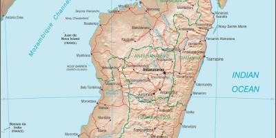 Madagaskar landi kort
