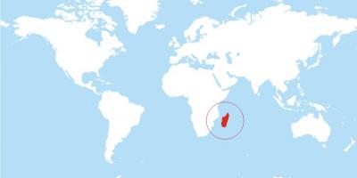 Kort af Madagaskar staðsetningu á world