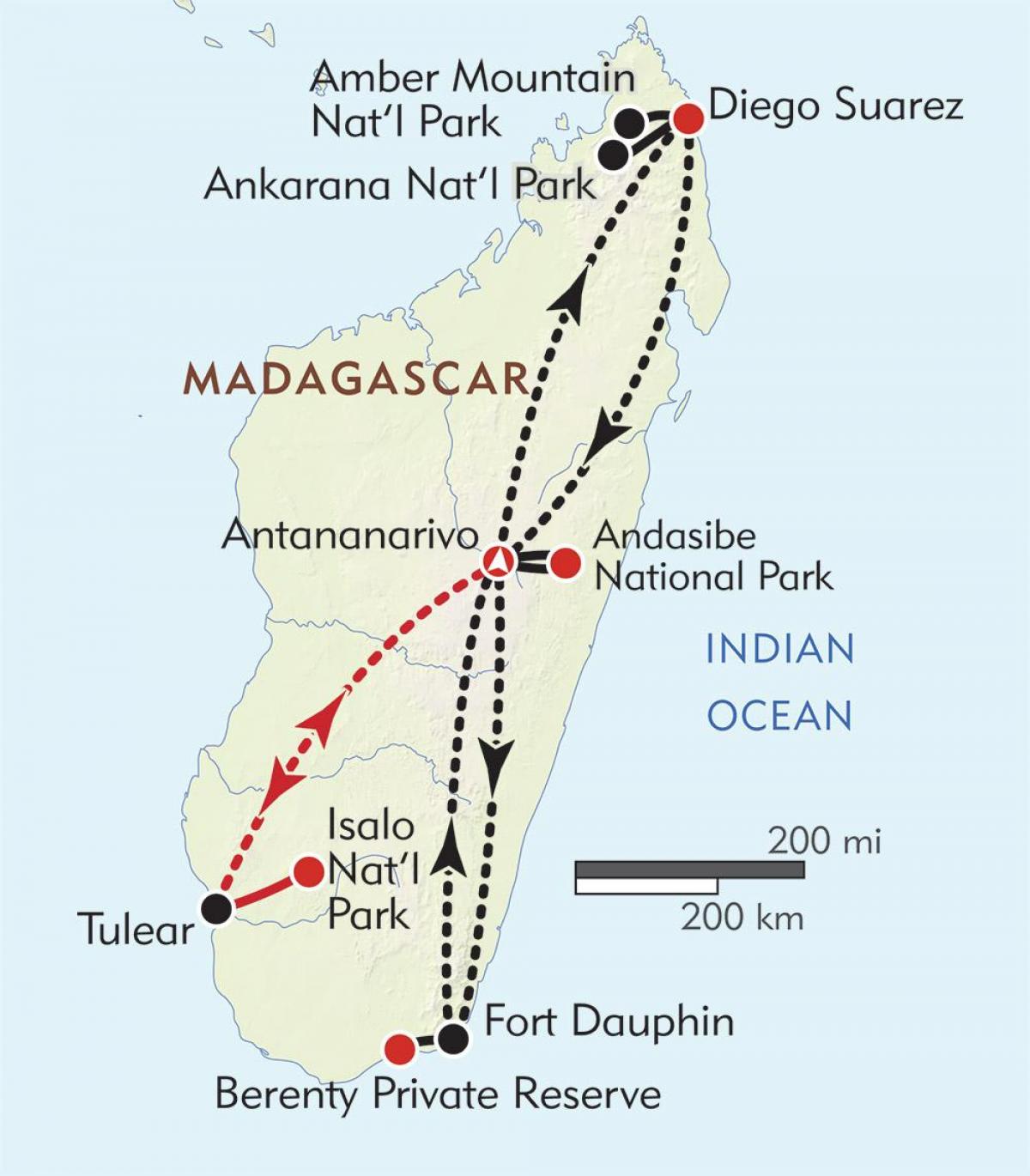 antananarivo Madagaskar kort
