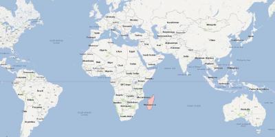 Kort af Madagaskar kort með staðsetningu