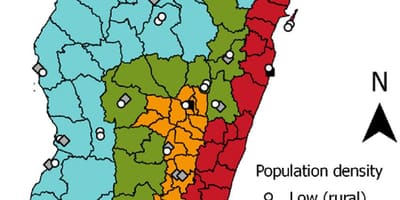 Malaríu Madagaskar kort