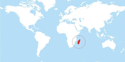 Kort af Madagaskar staðsetningu á world
