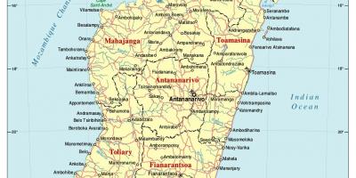 Kort af veginum Madagaskar